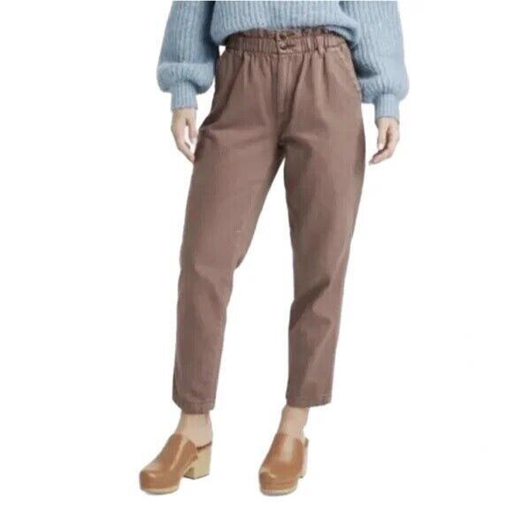 NEW Universal Thread High Rise Waisted Paperbag Tapered Jeans Denim Pants Size 4 - Picture 2 of 8